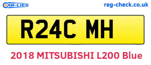 R24CMH are the vehicle registration plates.