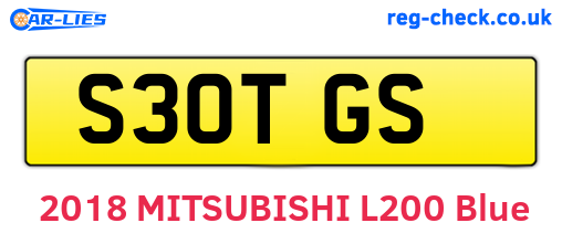 S30TGS are the vehicle registration plates.