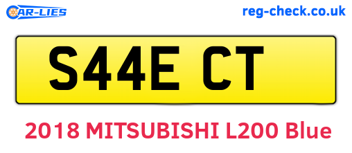 S44ECT are the vehicle registration plates.