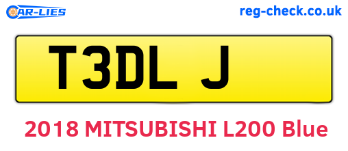 T3DLJ are the vehicle registration plates.