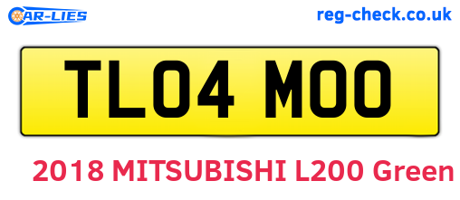 TL04MOO are the vehicle registration plates.