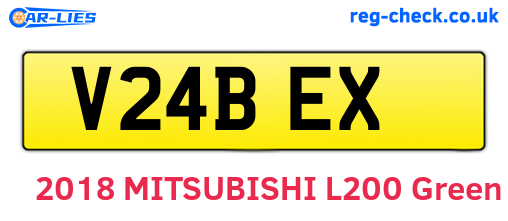 V24BEX are the vehicle registration plates.