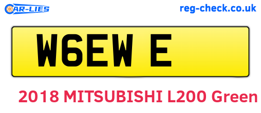 W6EWE are the vehicle registration plates.