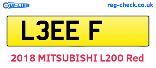 L3EEF are the vehicle registration plates.