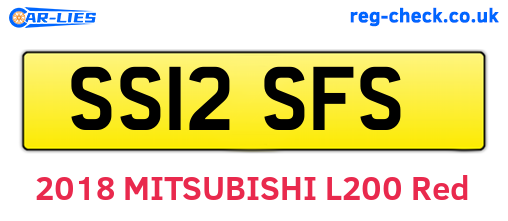 SS12SFS are the vehicle registration plates.