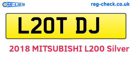 L20TDJ are the vehicle registration plates.