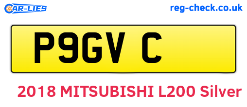 P9GVC are the vehicle registration plates.