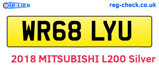 WR68LYU are the vehicle registration plates.