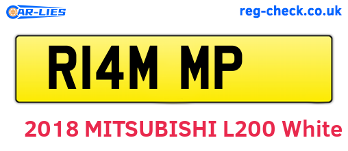 R14MMP are the vehicle registration plates.
