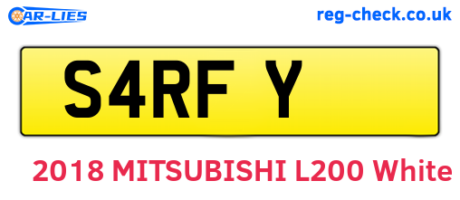 S4RFY are the vehicle registration plates.