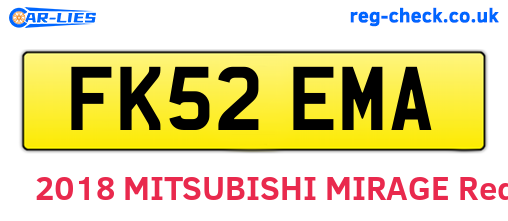 FK52EMA are the vehicle registration plates.