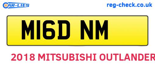 M16DNM are the vehicle registration plates.
