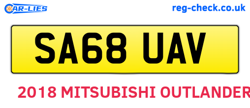 SA68UAV are the vehicle registration plates.