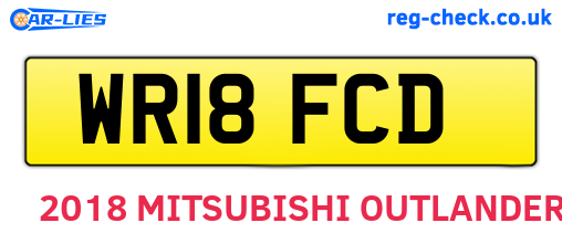 WR18FCD are the vehicle registration plates.
