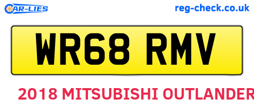 WR68RMV are the vehicle registration plates.