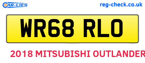WR68RLO are the vehicle registration plates.