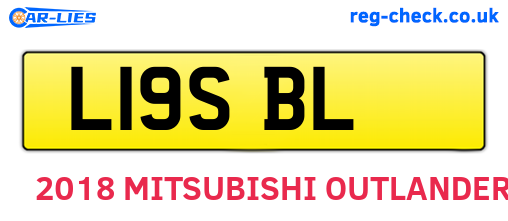 L19SBL are the vehicle registration plates.
