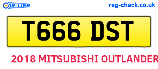 T666DST are the vehicle registration plates.