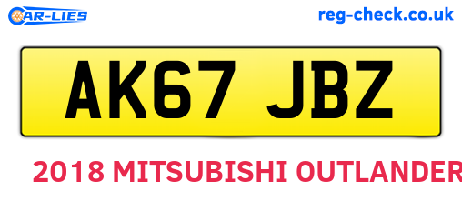 AK67JBZ are the vehicle registration plates.