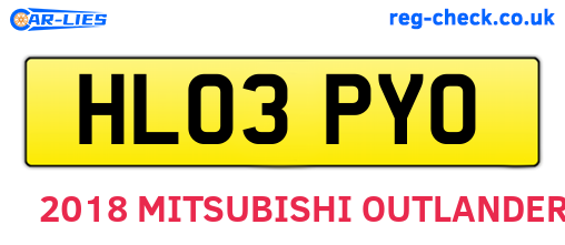 HL03PYO are the vehicle registration plates.