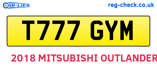 T777GYM are the vehicle registration plates.