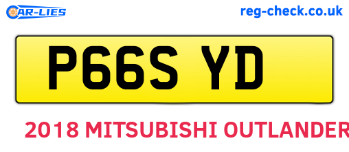 P66SYD are the vehicle registration plates.