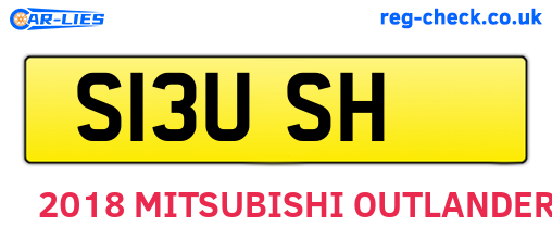 S13USH are the vehicle registration plates.