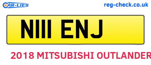 N111ENJ are the vehicle registration plates.