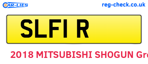 SLF1R are the vehicle registration plates.