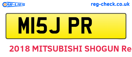 M15JPR are the vehicle registration plates.