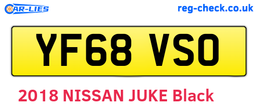 YF68VSO are the vehicle registration plates.