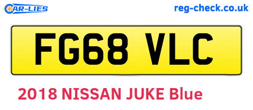 FG68VLC are the vehicle registration plates.