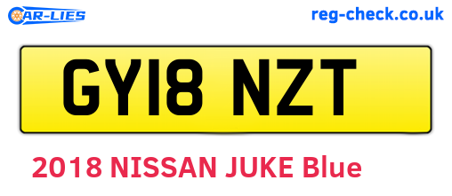 GY18NZT are the vehicle registration plates.