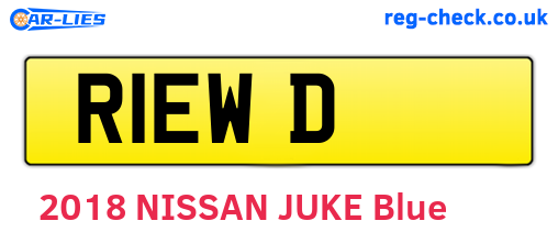 R1EWD are the vehicle registration plates.