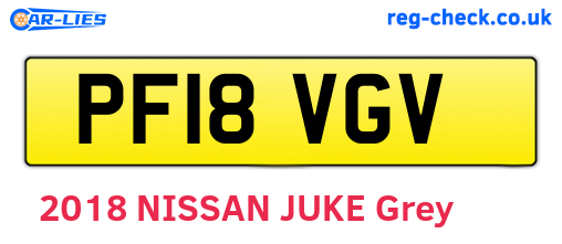 PF18VGV are the vehicle registration plates.
