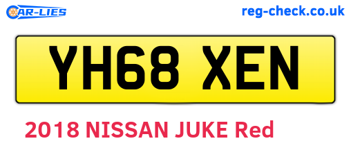YH68XEN are the vehicle registration plates.