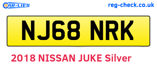 NJ68NRK are the vehicle registration plates.