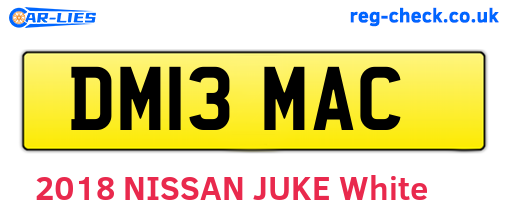 DM13MAC are the vehicle registration plates.