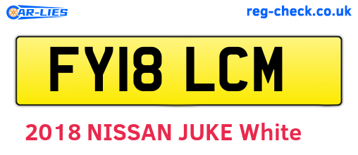 FY18LCM are the vehicle registration plates.