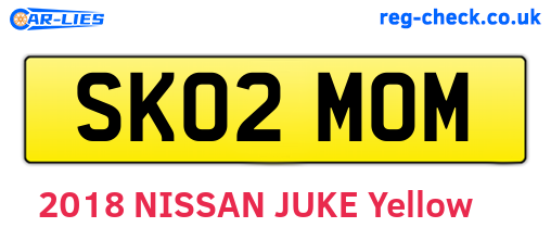 SK02MOM are the vehicle registration plates.