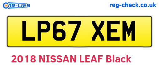 LP67XEM are the vehicle registration plates.