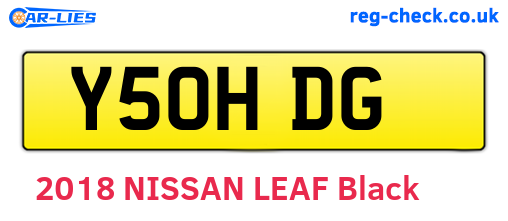 Y50HDG are the vehicle registration plates.