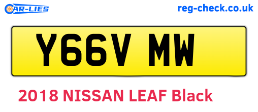 Y66VMW are the vehicle registration plates.