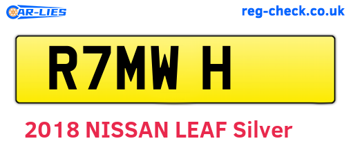 R7MWH are the vehicle registration plates.