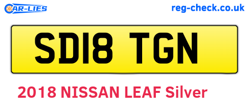 SD18TGN are the vehicle registration plates.