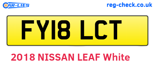 FY18LCT are the vehicle registration plates.
