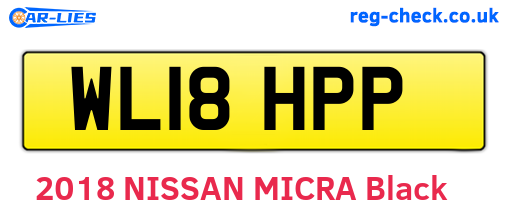 WL18HPP are the vehicle registration plates.