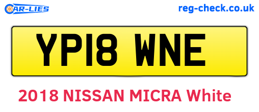 YP18WNE are the vehicle registration plates.