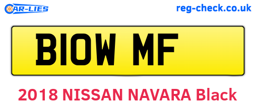 B10WMF are the vehicle registration plates.