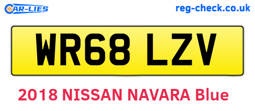 WR68LZV are the vehicle registration plates.